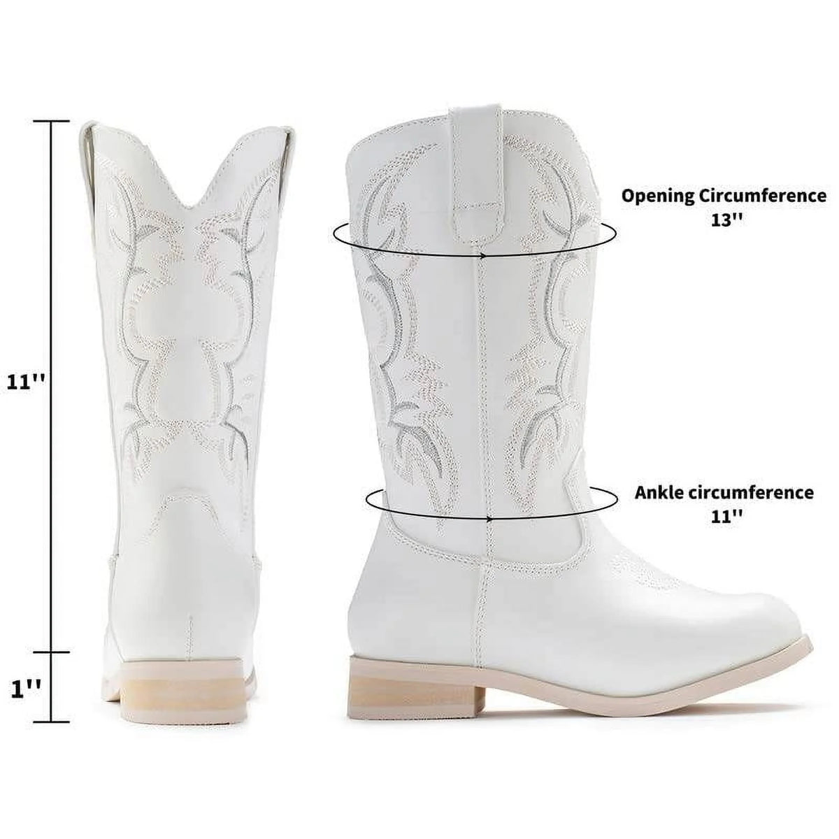 Cowgirl Boots Mid Calf Riding Shoes Q369618