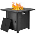 28" Propane Fire Pit Table with Lava Rocks and Cover W884685