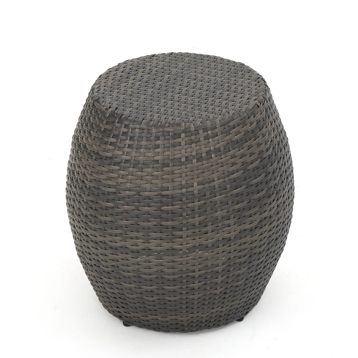 Gray Wicker Outdoor Side Table F573