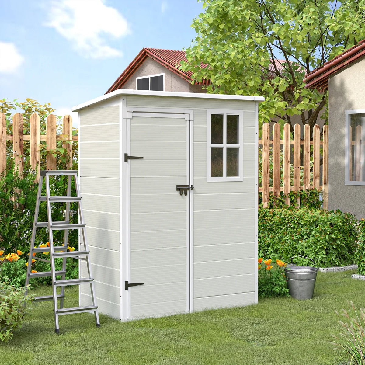 5x3 FT Resin Outdoor Storage Shed J93817
