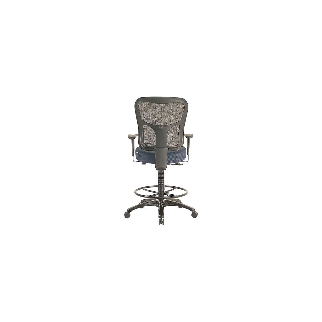 Navy Mesh Back Fabric Drafting Stool D66364
