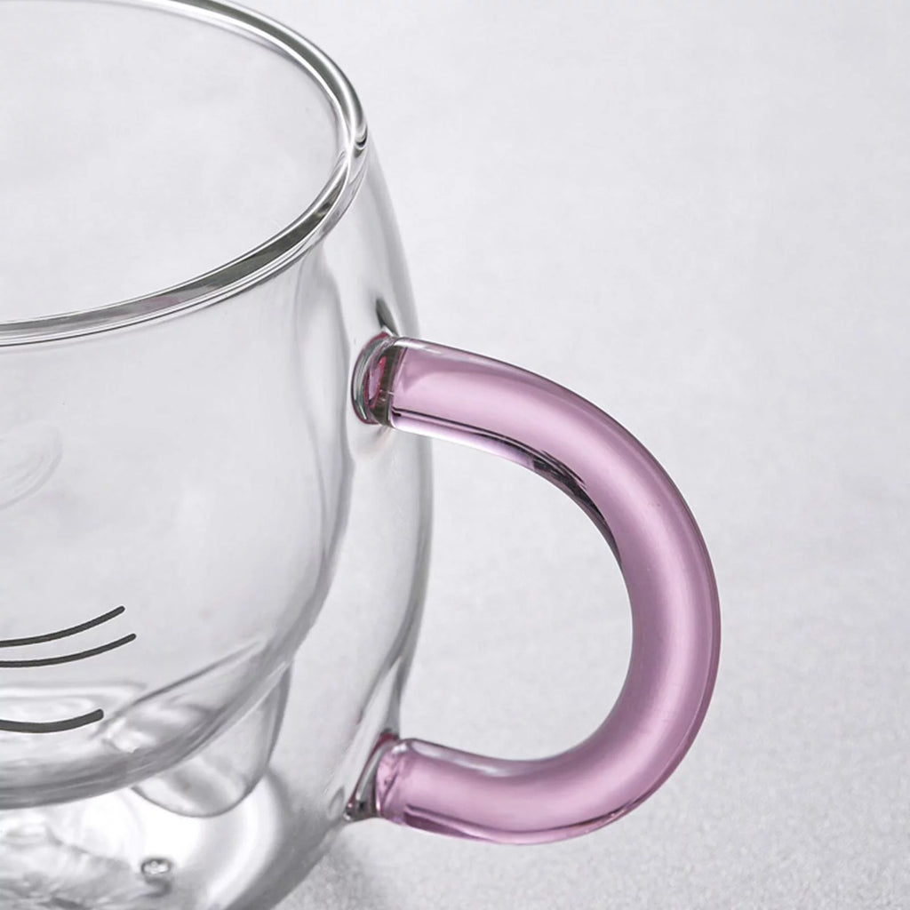 2x 280ml Double Wall Borosilicate Glass Cup I614413