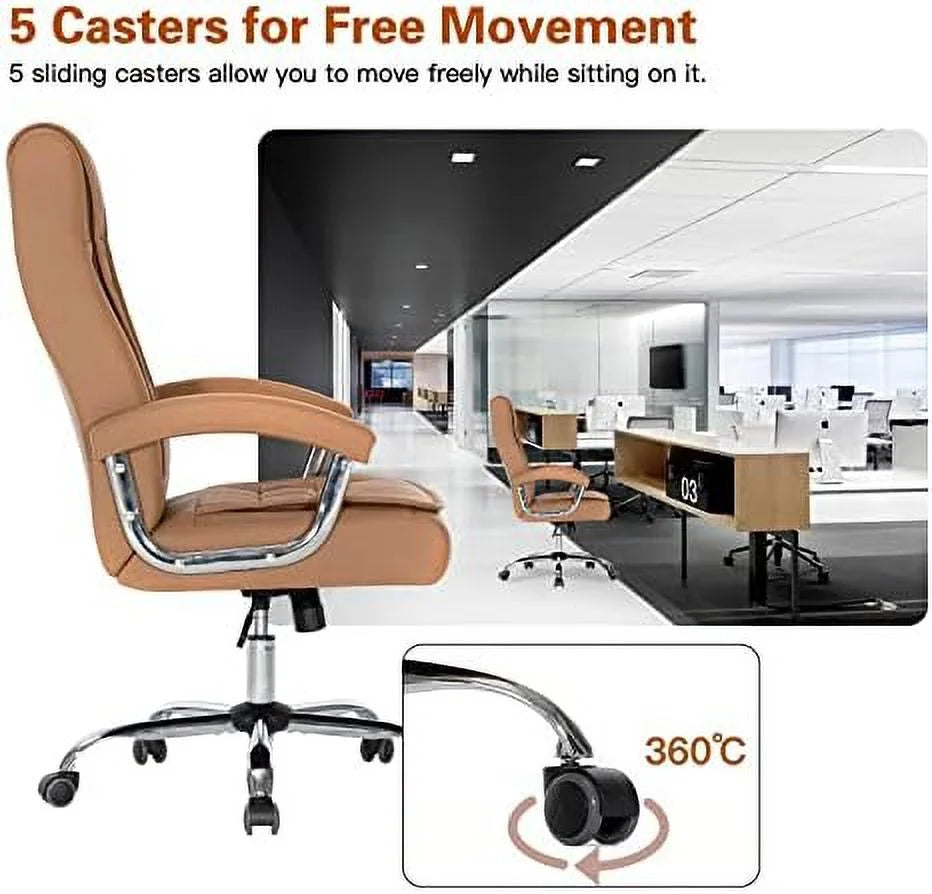 Black Adjustable Leather Executive Office Chair A302547