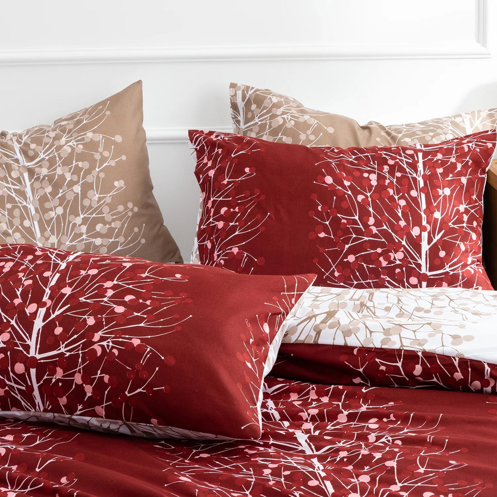 Terracotta Full Floral 3 Pcs Microfiber Comforter Set T664465