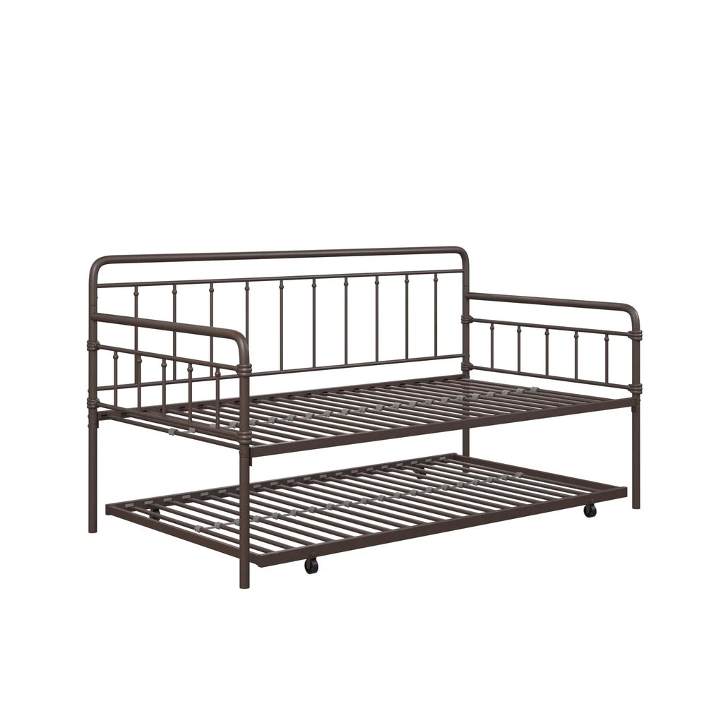 Bronze Metal Daybed with Trundle Y579