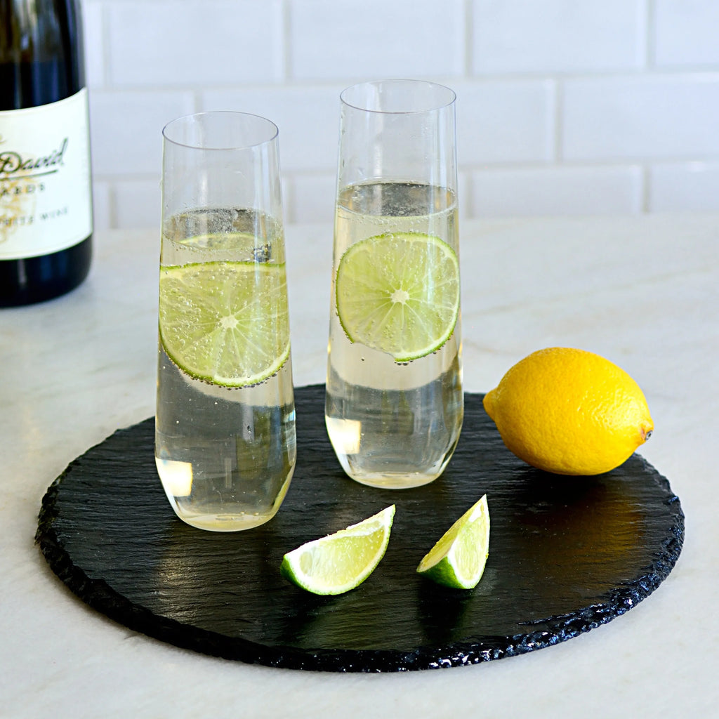 15 Pack 9 Ounce Shatterproof Plastic Champagne Flutes X395