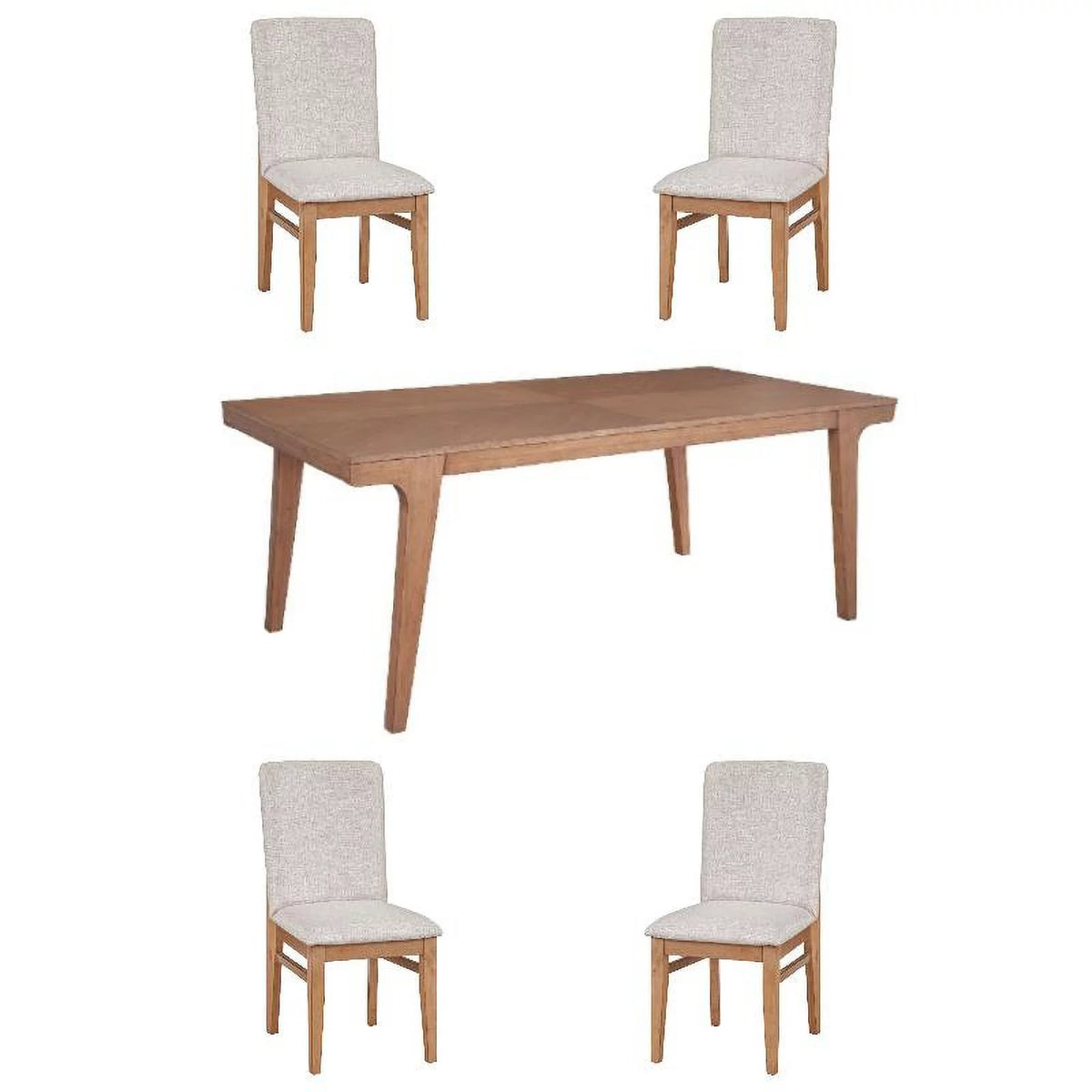5-Piece Dining Table and 4 Side Chairs Set Y2619
