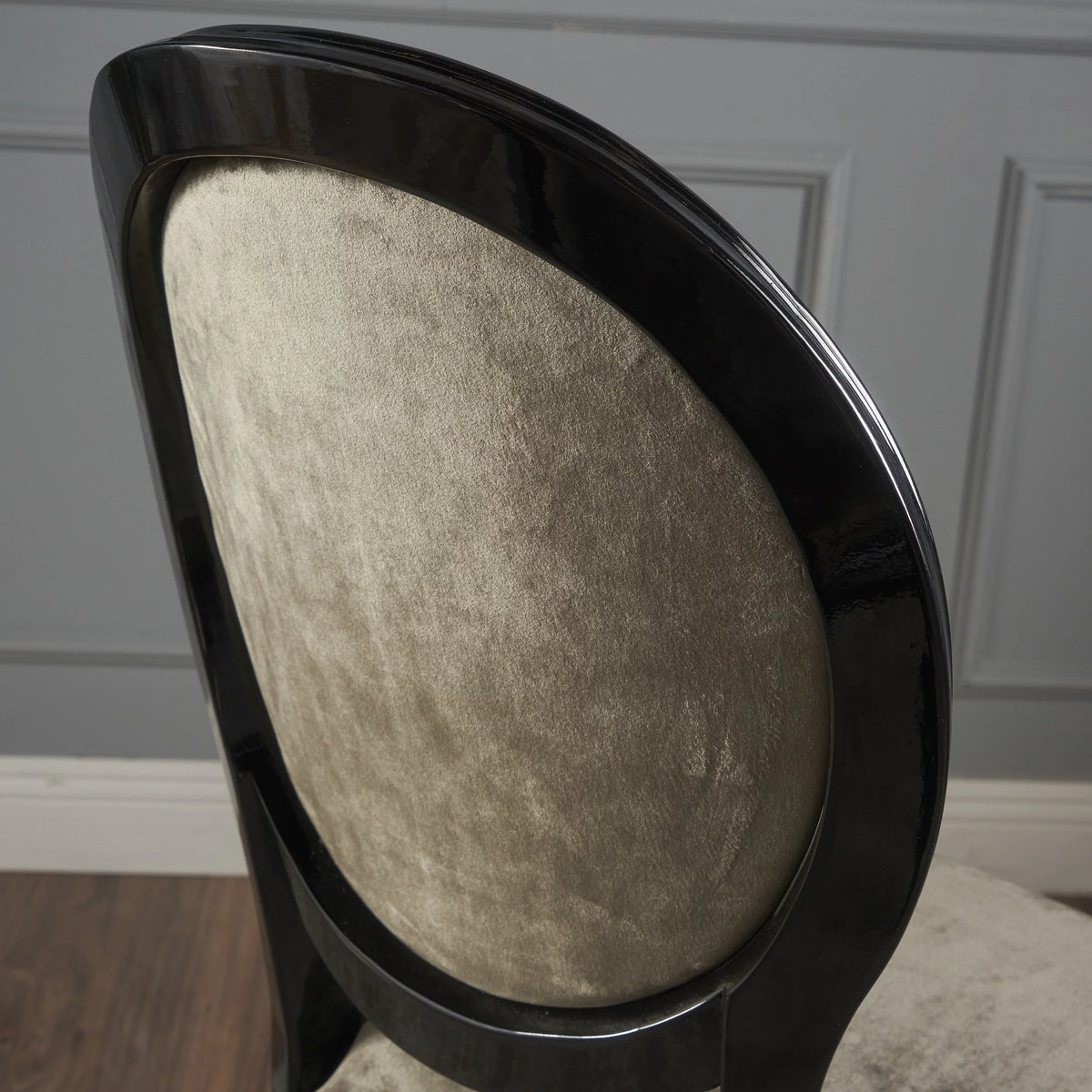 Gray Velvet Dining Chairs Set of 2 C380
