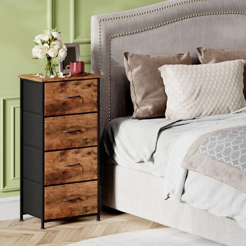 Black Rustic Brown 5 Drawer Tall Dresser S510860