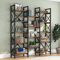 5-Shelf Wood and Metal Bookcase S681