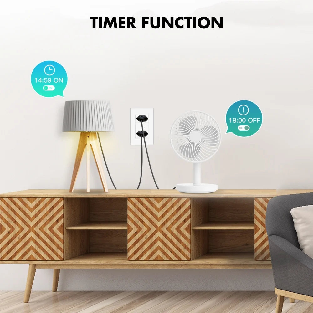 Smart WiFi Wall Socket 10A 20A Multiple Wall Outlet N409