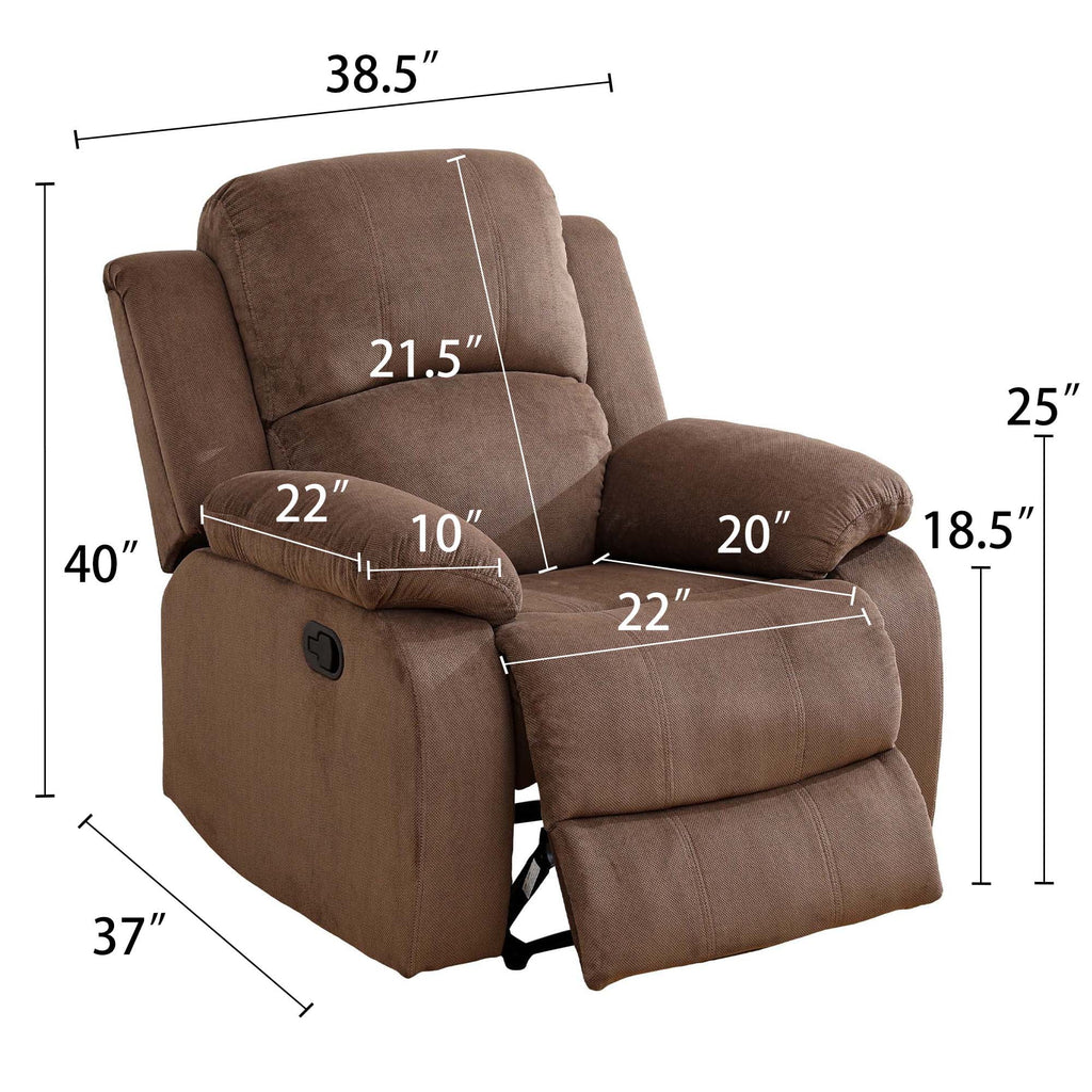 Brown Corduroy Recliner Chair P47949