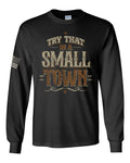 Black Long Sleeve Graphic T-shirt T16232