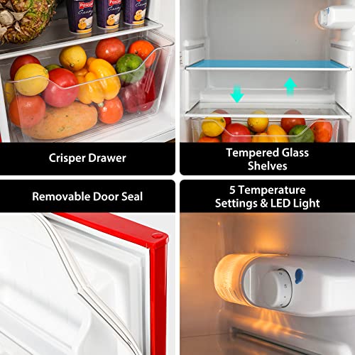 3.2 Cu.Ft 2 Door Mini Fridge with Freezer M7925