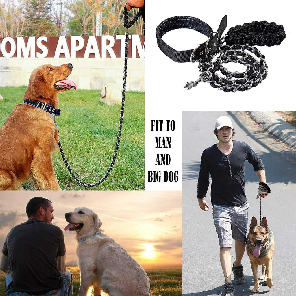 Heavy Duty Metal Dog Leash with Collar K823