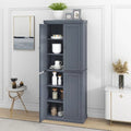 Tall Kitchen Pantry Storage Cabinet with 4 Doors and Adjustable Shelves P90797