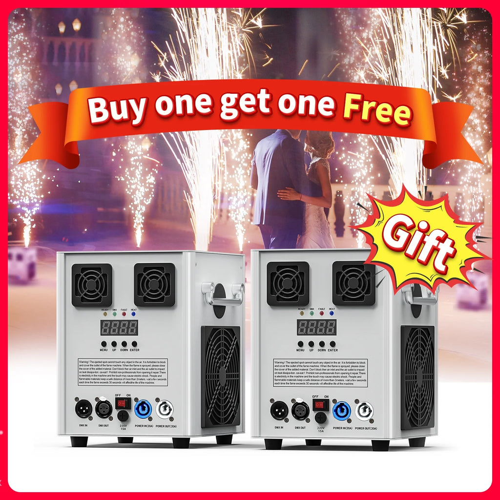 Cold Spark Machine 3-16FT Adjustable Stage Special Effect Machine with Wireless Remote Control DMX Low Noise Stage Equipment for Wedding DJ Disco Party 2pcs F921