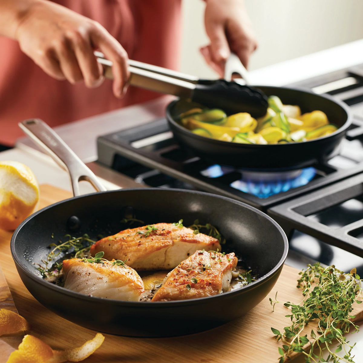 Hard-Anodized Induction 2 Piece Nonstick Frying Pan Set I4720