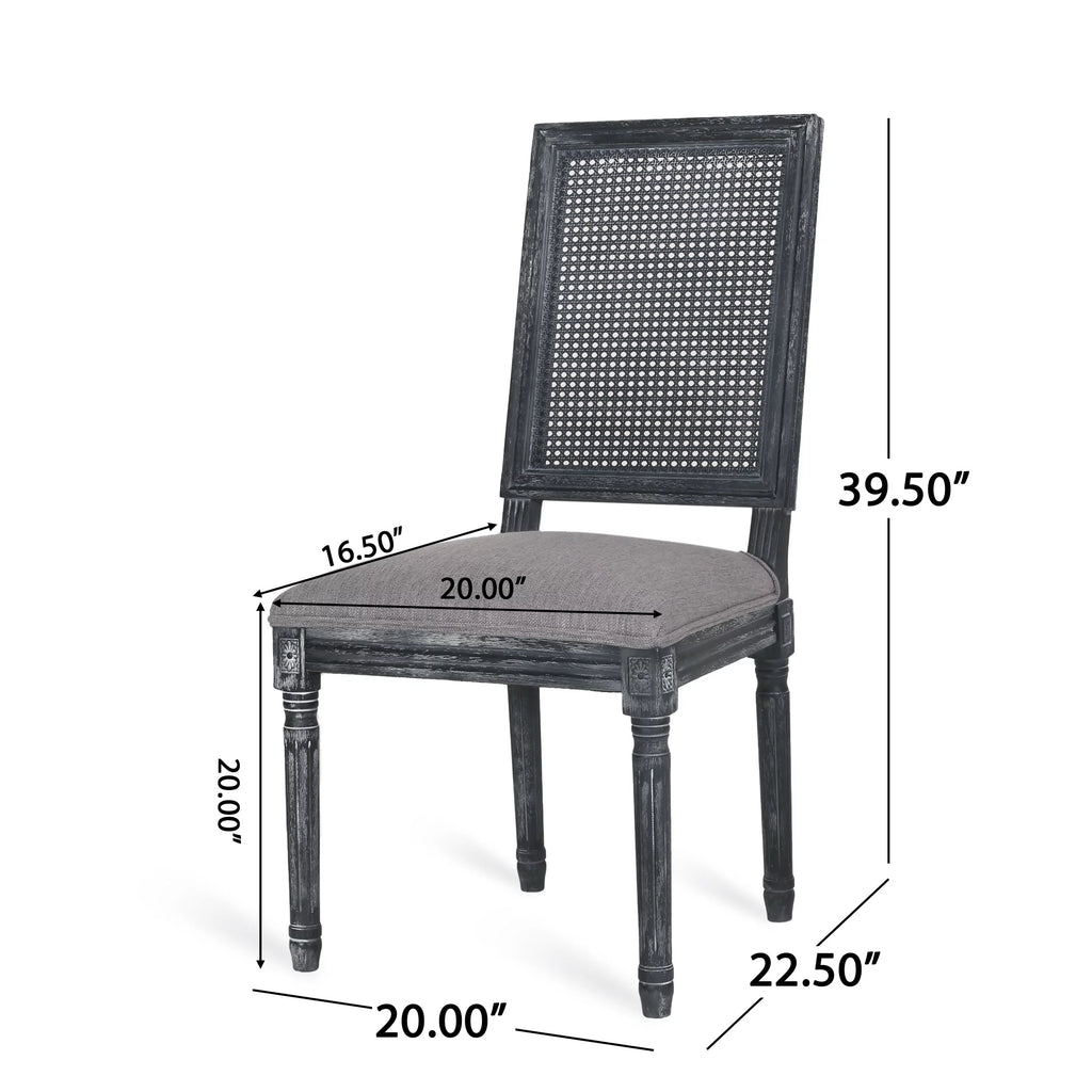 Gray Fabric Dining Chair Set of 6 X358
