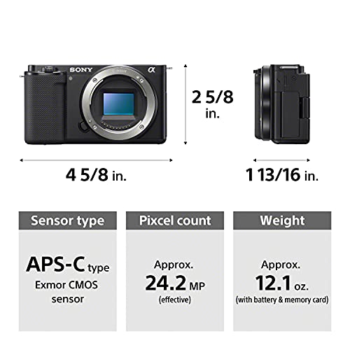 Black Interchangeable Lens Mirrorless Camera Kit F8873