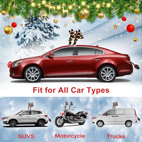 Christmas Car Reindeer Antlers Decoration Kit with Jingle Bells P21444