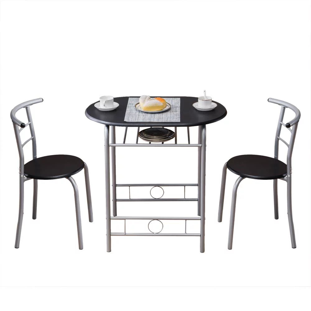 3-Piece Wooden Round Table and Chairs Set N2572