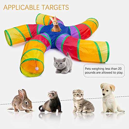 Cat Tunnel with Play Ball Collapsible Pet Tube C1161