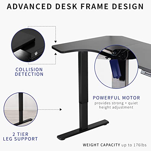 Electric Corner 58 x 35 in L-Shaped Standing Desk F556592
