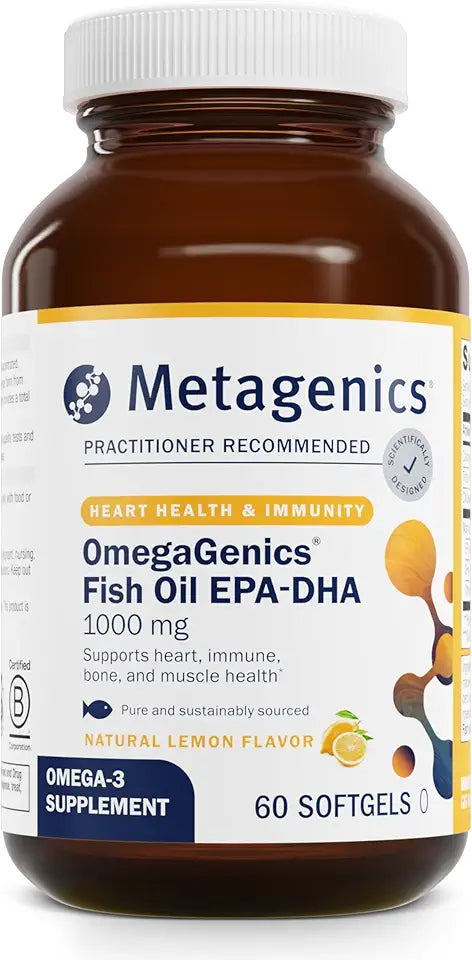 Omega 3 Fish Oil Supplement 1000mg 60 Softgels I217983