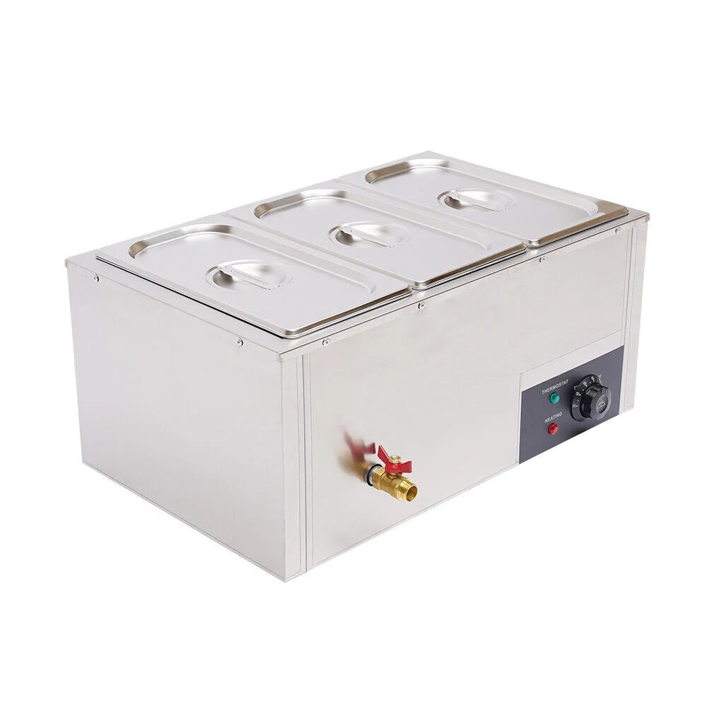Commercial Electric Stainless Steel Food Warmer with 3 Pan G9956