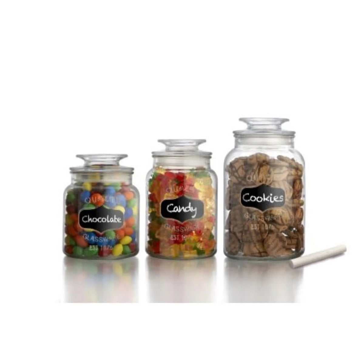 3-Piece Glass Canister Set with Airtight Lids K2984