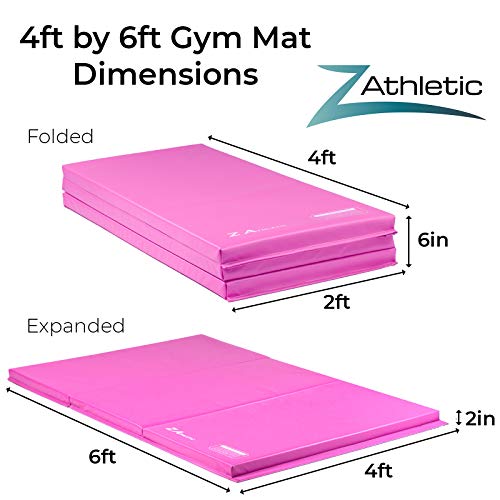 Folding Gymnastics Mat 4 Ft x 6 Ft x 2 In D560551