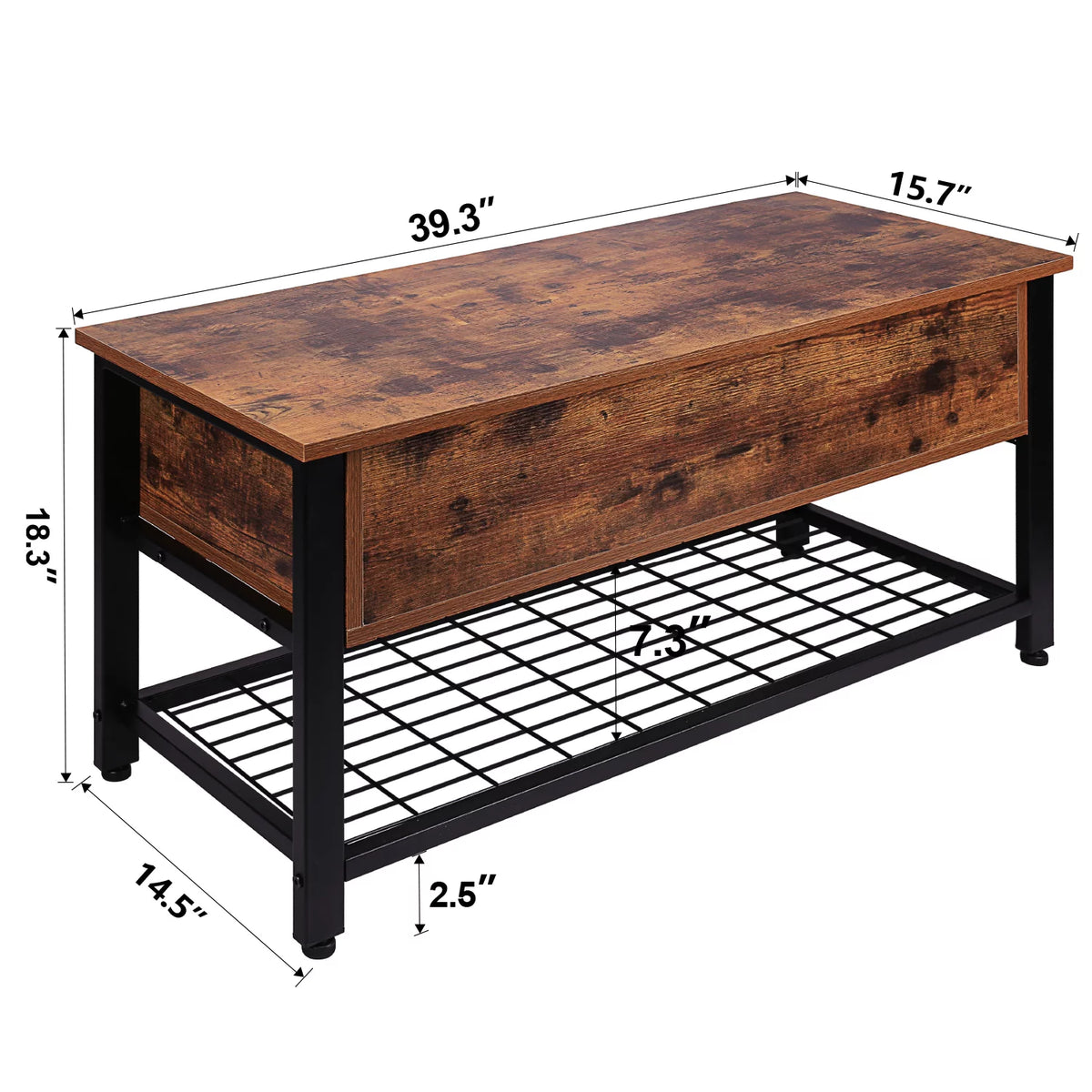 Lift Top Wood Storage Bench R2379