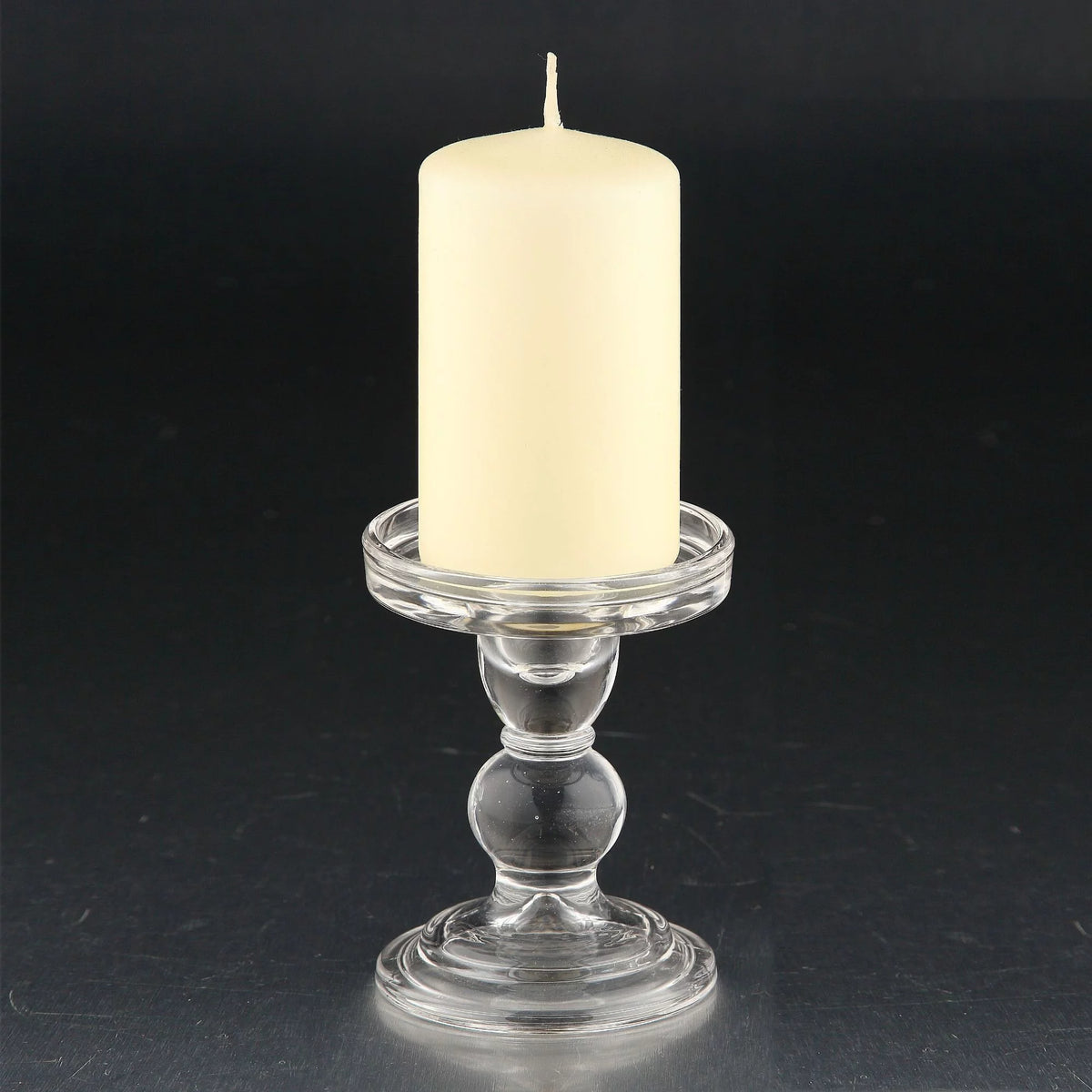 4.5" Clear Glass Candle Holder N795451
