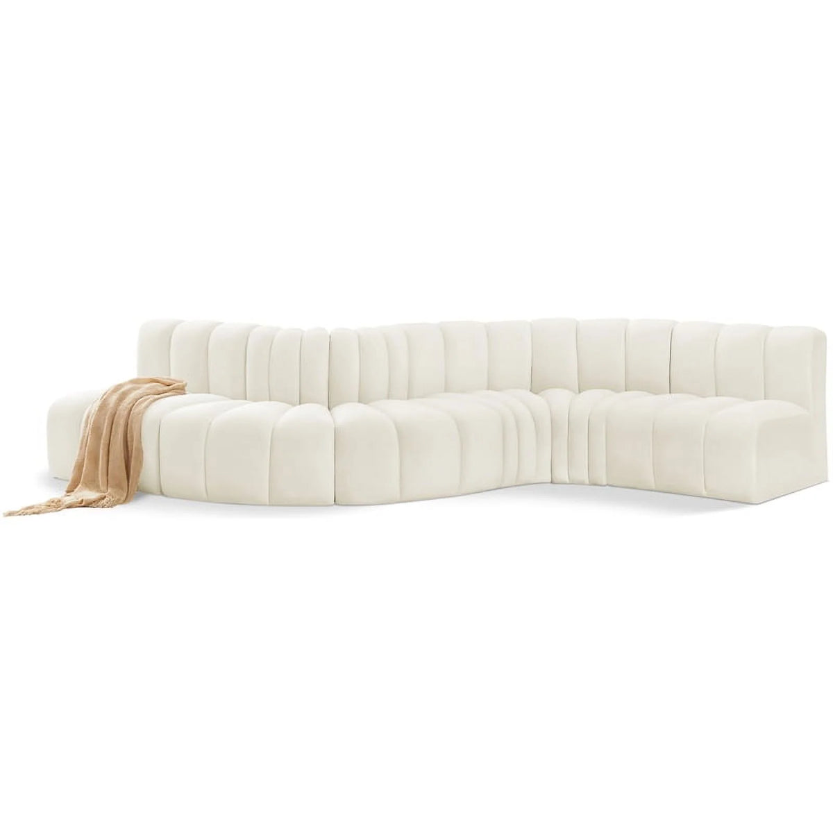 Cream Velvet Modular Sofa A7211