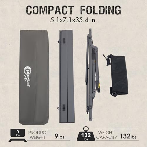Folding Portable Camping Table with Adjustable Height Aluminum Roll Up Top D6339