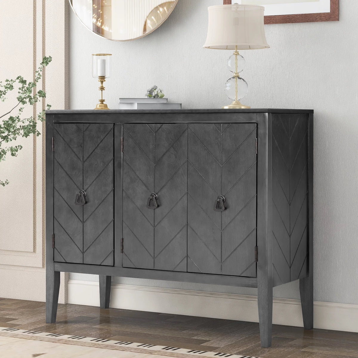 Gray 3 Door Storage Cabinet M891132