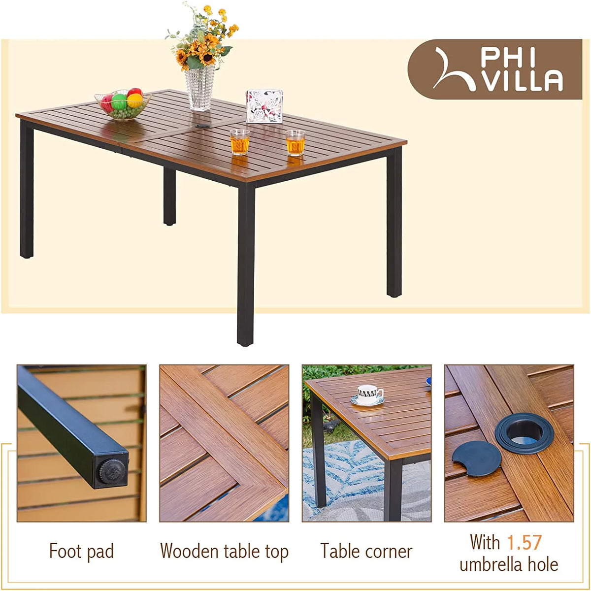 7 Pcs Outdoor Dining Table and Chairs G203573