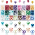 Pearlized Glass Beads 24 Color 3 Sizes Round Loose Spacer Beads J6750