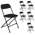 Black Plastic Folding Chairs 6 Pack O4517