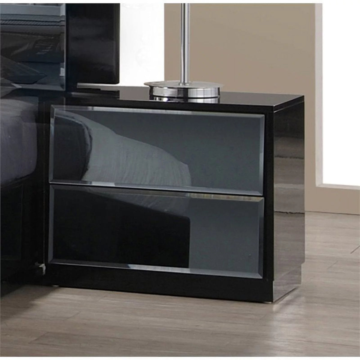 2-Drawer Wood Nightstand Set of 2 B49779
