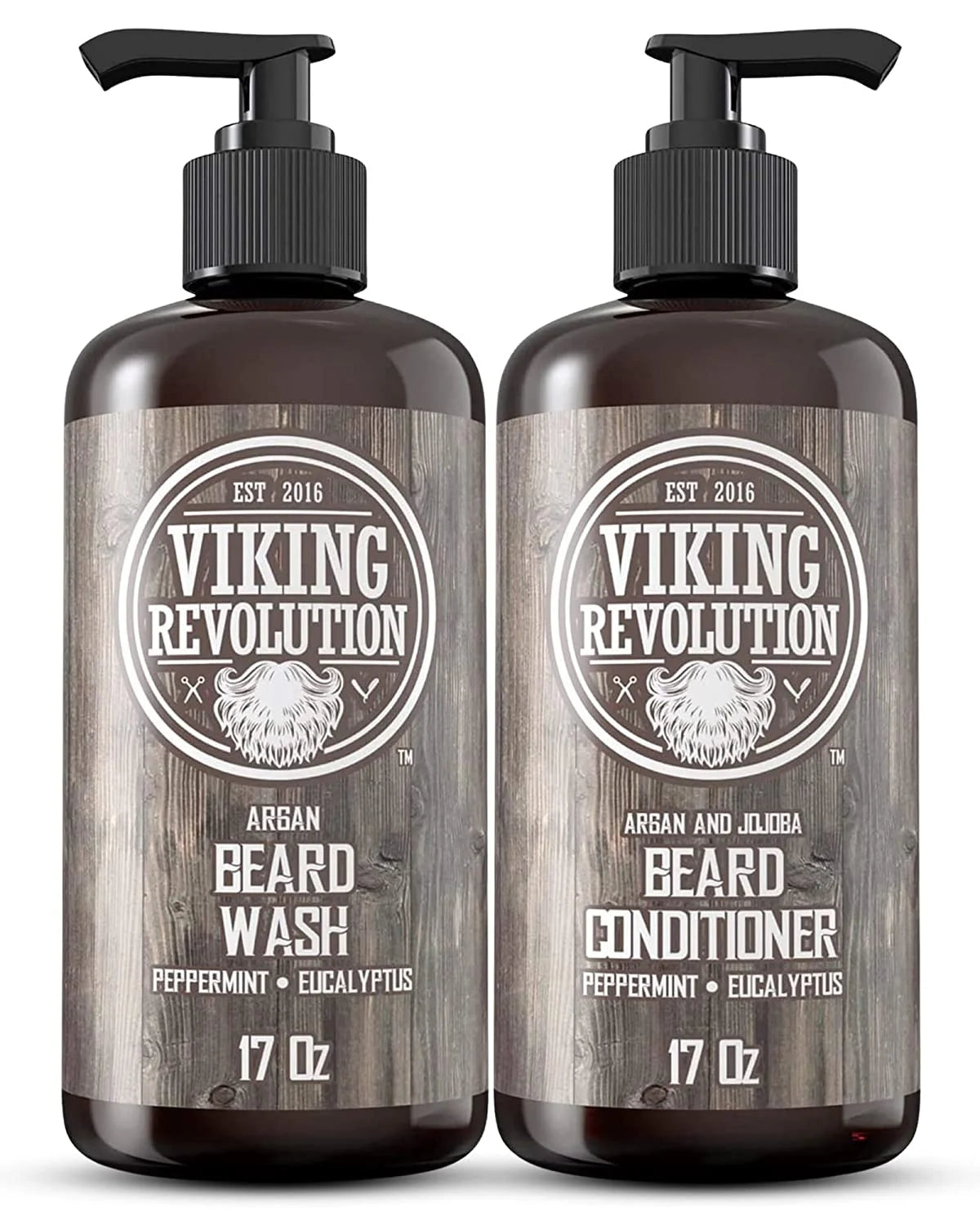 Beard Wash & Beard Conditioner Peppermint & Eucalyptus 34 Oz K6562