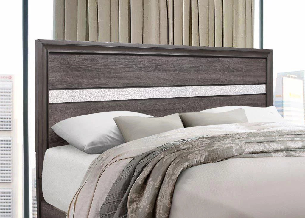 Queen Bedroom Set 5Pcs Weathered Grey J671822