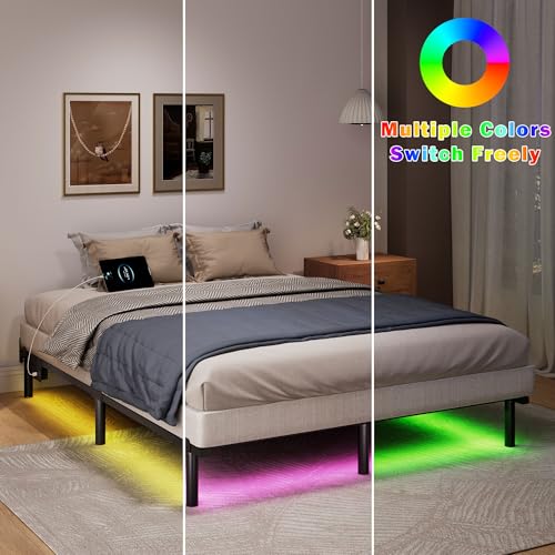 Black 7 Inch Metal Steel Bed Frame I65679