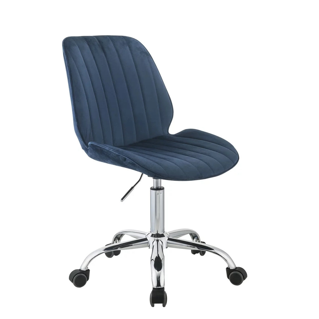 Blue and Chrome Adjustable Office Chair R55582