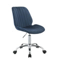 Blue and Chrome Adjustable Office Chair R55582
