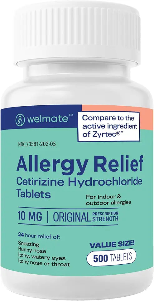 Cetirizine HCl 10 mg 500 Count Tablets Y130