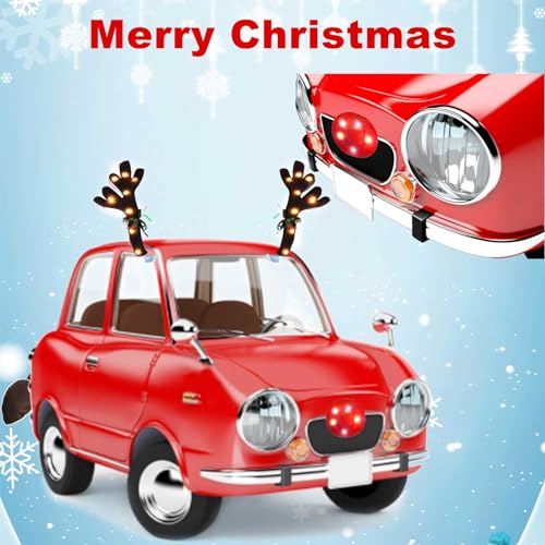 Christmas Car Reindeer Antlers Decoration Kit with Jingle Bells P21444