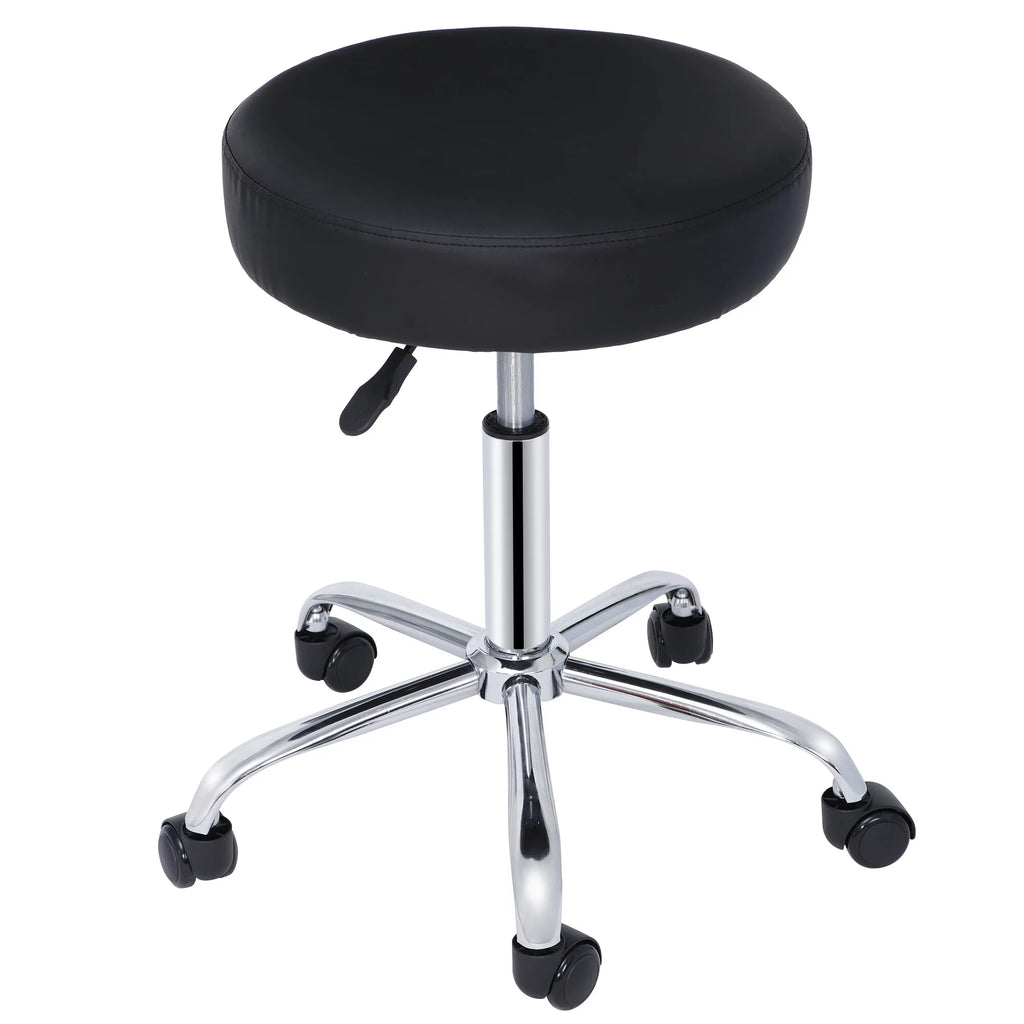Adjustable Hydraulic Rolling Swivel Stool Black P8906
