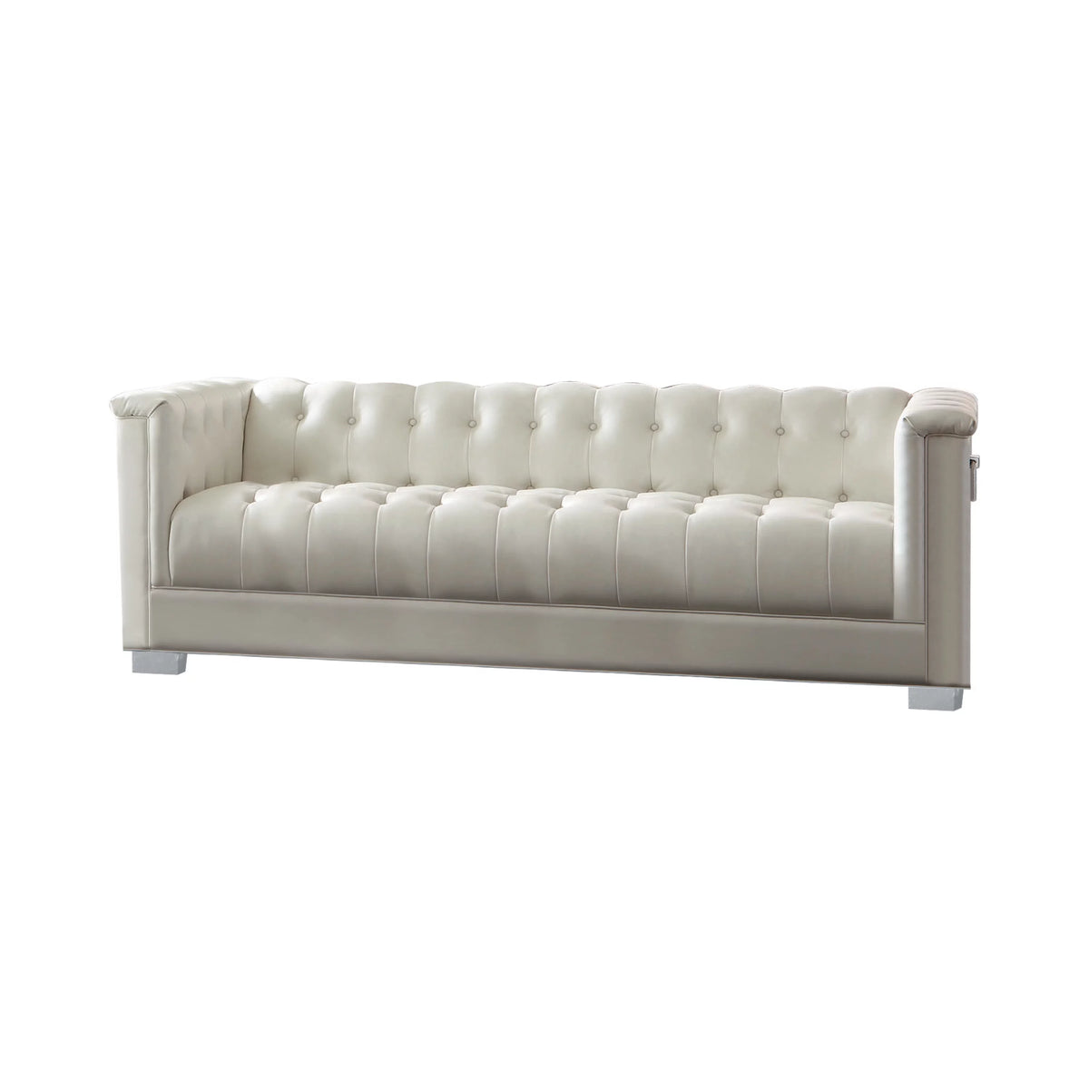 Pearl White Tufted Upholstered Sofa L709068